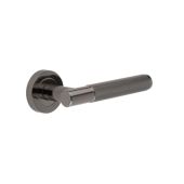 JV850BN Frelan Hardware 'Bari' Black Nickel Knurled Lever on Rose