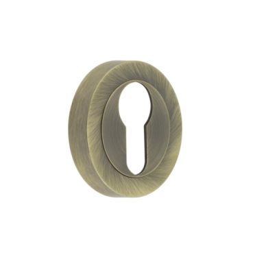Click Here To Enlarge This Photo Of JV503EAB Frelan Hardware Jedo Antique Brass Euro Profile Escutcheon