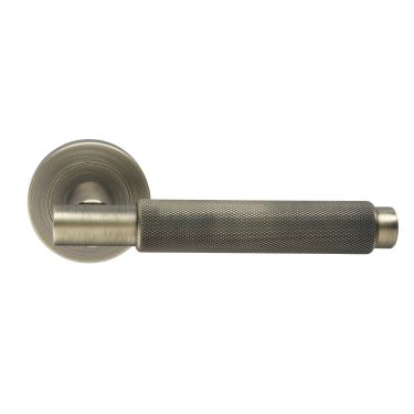 Click Here To Enlarge This Photo Of JTHA1800-F Jigtech 'Textura' Lever On Rose Matt Antique Brass &lbrack;CE&rsqb;