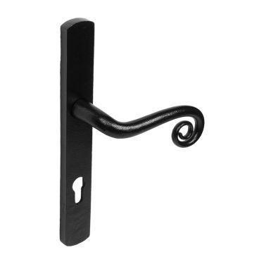Click Here To Enlarge This Photo Of DuraTique&comma; 92mm Multipoint Lock Curly Tail Lever Handles &lpar;Left Hand&rpar; - Stainless Steel Black Antique Finish 44-68mm &lpar;CO7300C-LH-TMB&rpar;