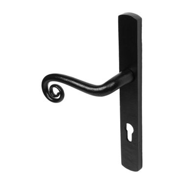 Click Here To Enlarge This Photo Of DuraTique&comma; 92mm Multipoint Lock Curly Tail Lever Handles &lpar;Right Hand&rpar; - Stainless Steel Black Antique Finish 44-68mm &lpar;CO7300C-RH-TMB&rpar;
