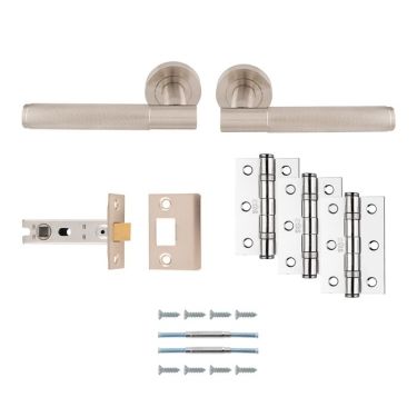 Click Here To Enlarge This Photo Of UDP010SN&sol;INTB - Carlisle Brass 'Lagos' Ultimate Door Pack - Satin Nickel