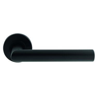 Click Here To Enlarge This Photo Of CSL1192MB - Carlisle Brass Eurospec 19mm Mitred Lever on Round Rose &lpar;G304&rpar; Matt Black
