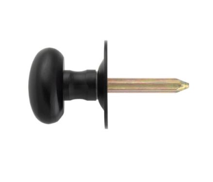 Click Here To Enlarge This Photo Of AA33MB - Carlisle Brass Thumbturn to suit Rackbolt &lpar;Oval&rpar; Hardened Steel Spline Spindle Matt Black