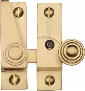 Click Here To Enlarge This Photo Of V1104L-SB Heritage Brass Sash Fastener Lockable Satin Brass Finish
