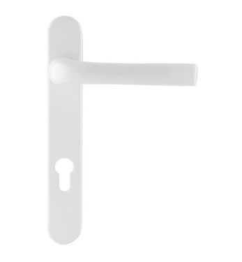 Click Here To Enlarge This Photo Of BX050308 MILA White Standard Security 92mm Multipoint Lock Door Handle 220mm Backplate &lpar;122mm screw centres&rpar;