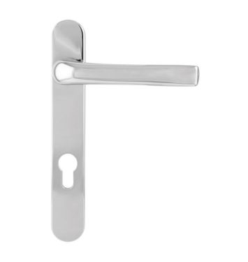 Click Here To Enlarge This Photo Of BX050409 MILA Chrome Standard Security 92mm Multipoint Lock Door Handle 240mm Backplate &lpar;211mm screw centres&rpar;