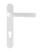 BX050428 MILA White Standard Security 92mm Multipoint Lock Door Handle 240mm Backplate &lpar;211mm screw centres&rpar;
