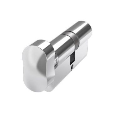 Click Here To Enlarge This Photo Of BX3535ETPCM6 Mila Chrome 6 Pin Euro Profile 70mm &lpar;35&sol;35&rpar; Cylinder & Turn c&sol;w 3 Keys