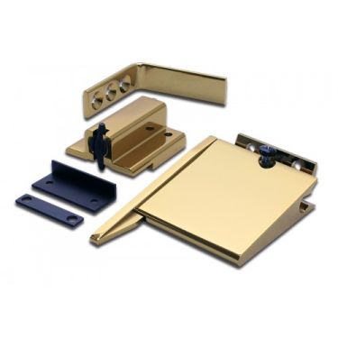 Click Here To Enlarge This Photo Of DSPBFD MK2 Fire Rated Door Selector &lpar;Wedge Shape&rpar; - Polished Brass