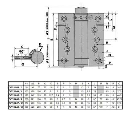 Click Here To Enlarge This Photo Of LSA03 GROOM Liobex 3" Silver Single Action Spring Hinges &lpar;Suitable for 20-25mm thick doors&rpar;