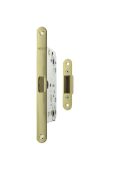 AGB2XTWCPB - AGB Polaris 2XT Magnetic Latch &sol; Bathroom Lock 60mm Backset &ndash; Polished Brass
