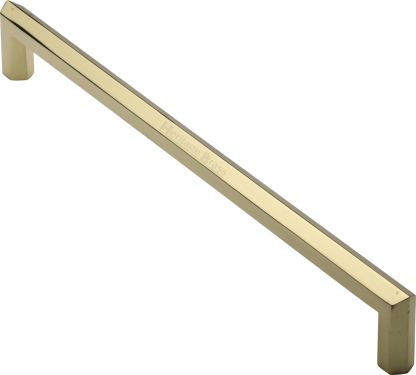 Click Here To Enlarge This Photo Of V1473 480-PB Heritage Brass Door Pull Handle Hex Profile Design 480mm Polished Brass Finish