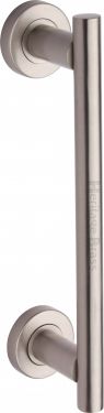 Click Here To Enlarge This Photo Of V2057 280-SN Heritage Brass 19mm Bar Door Pull Handle with base 280mm Satin Nickel finish