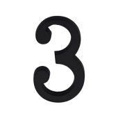 C1564 3-BKMT Heritage Brass Numeral 3 Concealed Fix 76mm &lpar;3"&rpar; Matt Black