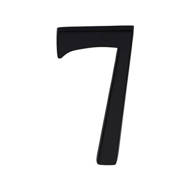 Click Here To Enlarge This Photo Of C1564 7-BKMT Heritage Brass Numeral 7 Concealed Fix 76mm &lpar;3"&rpar; Matt Black