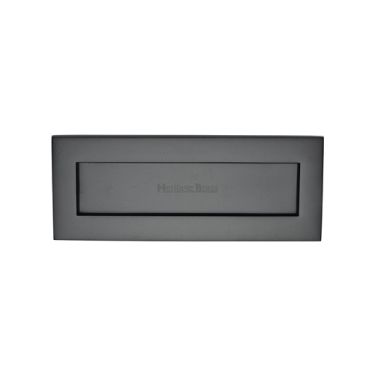 Click Here To Enlarge This Photo Of V850 254&period;101-BKMT Heritage Brass Letterplate 10" x 4" Matt Black finish