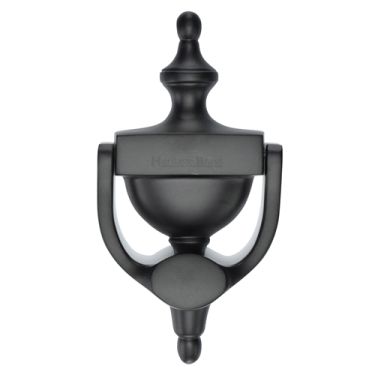 Click Here To Enlarge This Photo Of V910 195-BKMT Heritage Brass Urn Knocker 7 1&sol;4" Matt Black finish