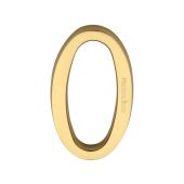 C1564 0-PB Heritage Brass Numeral 0 Concealed Fix 76mm &lpar;3"&rpar; Polished Brass finish