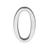 C1564 0-PC Heritage Brass Numeral 0 Concealed Fix 76mm &lpar;3"&rpar; Polished Chrome finish