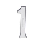 C1564 1-SC Heritage Brass Numeral 1 Concealed Fix 76mm &lpar;3"&rpar; Satin Chrome finish