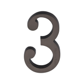 C1564 3-MB Heritage Brass Numeral 3 Concealed Fix 76mm &lpar;3"&rpar; Matt Bronze finish