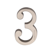 C1564 3-SN Heritage Brass Numeral 3 Concealed Fix 76mm &lpar;3"&rpar; Satin Nickel finish