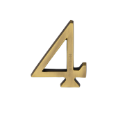 C1564 4-AT Heritage Brass Numeral 4 Concealed Fix 76mm &lpar;3"&rpar; Antique Brass finish