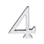 C1564 4-PC Heritage Brass Numeral 4 Concealed Fix 76mm &lpar;3"&rpar; Polished Chrome finish