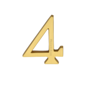 C1564 4-SB Heritage Brass Numeral 4 Concealed Fix 76mm &lpar;3"&rpar; Satin Brass finish
