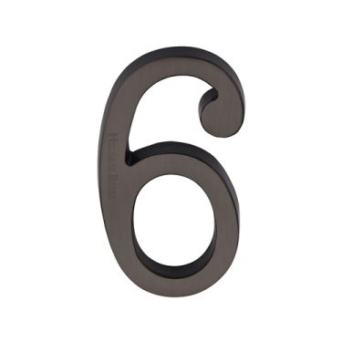 Click Here To Enlarge This Photo Of C1564 6-MB Heritage Brass Numeral 6 Concealed Fix 76mm &lpar;3"&rpar; Matt Bronze finish