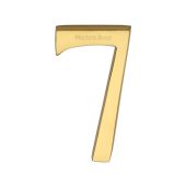 C1564 7-PB Heritage Brass Numeral 7 Concealed Fix 76mm &lpar;3"&rpar; Polished Brass finish