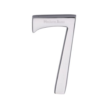 Click Here To Enlarge This Photo Of C1564 7-PC Heritage Brass Numeral 7 Concealed Fix 76mm &lpar;3"&rpar; Polished Chrome finish