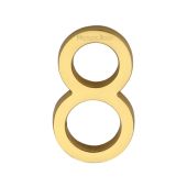 C1564 8-PB Heritage Brass Numeral 8 Concealed Fix 76mm &lpar;3"&rpar; Polished Brass finish