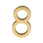 C1564 8-SB Heritage Brass Numeral 8 Concealed Fix 76mm &lpar;3"&rpar; Satin Brass finish