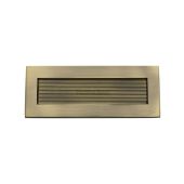 RR852 254&period;101-AT Heritage Brass Reeded Letterplate 10" x 4" Antique Brass finish