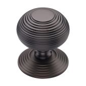 RR906-MB Heritage Brass Centre Door Knob Reeded Design 3 1&sol;2" Matt Bronze Finish