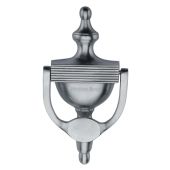 RR912 195-SC Heritage Brass Reeded Urn Knocker 7 1&sol;4" Satin Chrome finish