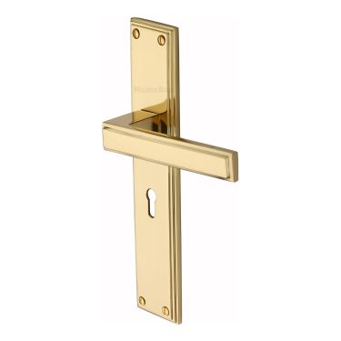Click Here To Enlarge This Photo Of ATL6700-PB Heritage Brass Atlantis Long Lever Lock Polished Brass finish