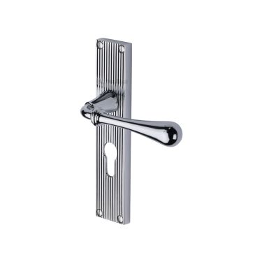 Click Here To Enlarge This Photo Of RR6048-PC Heritage Brass Roma Reeded Euro Profile Polished Chrome finish