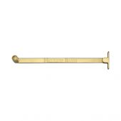 V1119 6-PB Heritage Brass Casement Stay Roller Arm Design 150mm Polished Brass Finish
