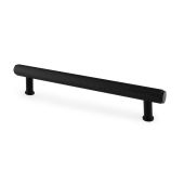 AW809-160-BL - Alexander & Wilks Crispin Knurled T-Bar Cupboard Pull Handle - Black - Centres 160mm