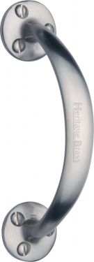 Click Here To Enlarge This Photo Of V1140-SC Heritage Brass Pull Handle Satin Chrome Finish