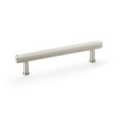 AW809R-128-SN - Alexander & Wilks Crispin Reeded T-Bar Cabinet Pull 128mm Centres - Satin Nickel