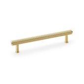 AW809R-160-SBPVD - Alexander & Wilks Crispin Reeded T-Bar Cabinet Pull 160mm Centres - Satin Brass
