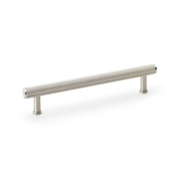 Click Here To Enlarge This Photo Of AW809R-160-SN - Alexander & Wilks Crispin Reeded T-Bar Cabinet Pull 160mm Centres - Satin Nickel