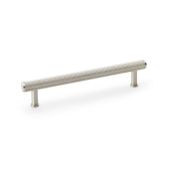 AW809R-160-SN - Alexander & Wilks Crispin Reeded T-Bar Cabinet Pull 160mm Centres - Satin Nickel