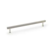 AW809R-224-PN - Alexander & Wilks Crispin Reeded T-Bar Cabinet Pull 224mm Centres - Polished Nickel
