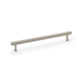 AW809R-224-SN - Alexander & Wilks Crispin Reeded T-Bar Cabinet Pull 224mm Centres - Satin Nickel
