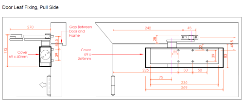 Click Here To Enlarge This Photo Of TS&period;9205&period;SRFB&period;ABAB - Rutland Size 2-5 Designer Slimline Overhead Door Closer - Antique Brass